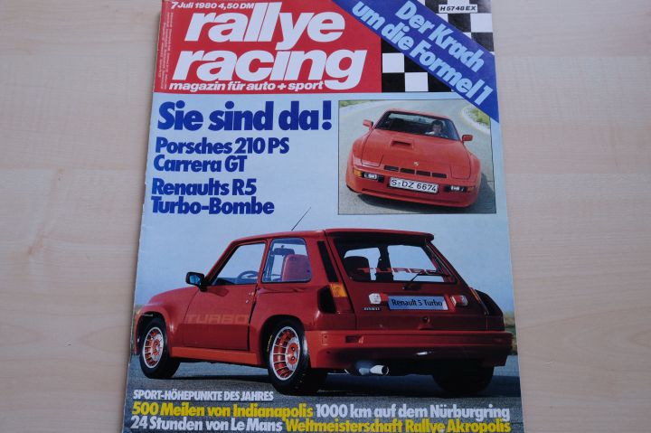 Deckblatt Rallye Racing (07/1980)